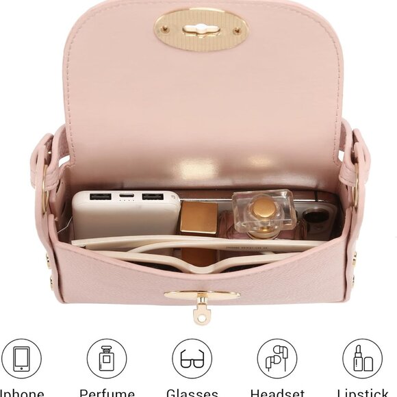 Chic Pink Evening Bag with Twist Lock - Perfect for Prom or Cocktail Parties - Picture 5 of 7